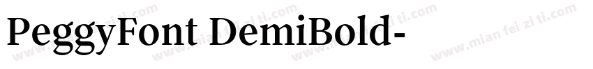 PeggyFont DemiBold字体转换